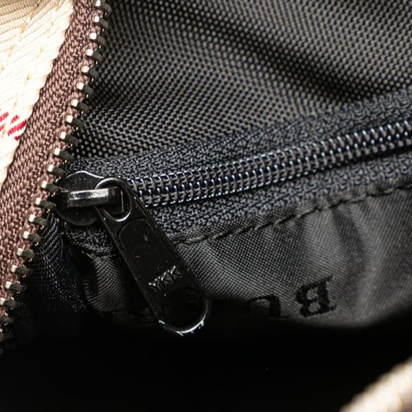 Pre-owned Burberry House Check Canvas Handbag Brown