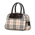 Miniatyrbilde 2 av 10: Pre-owned Burberry House Check Canvas Handbag Brown