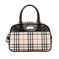 Miniatyrbilde 1 av 10: Pre-owned Burberry House Check Canvas Handbag Brown