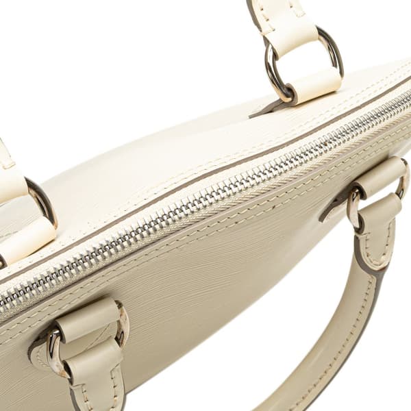 Pre-owned Louis Vuitton Epi Lockit Vertical White