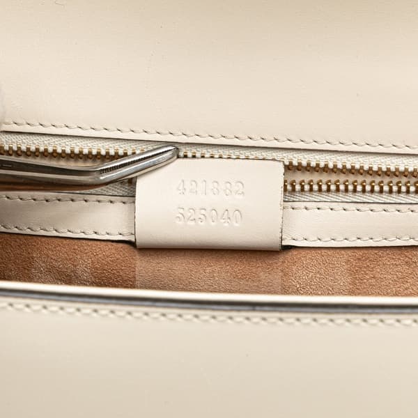 Pre-owned Gucci Small Leather Sylvie Satchel White