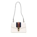 Miniatyrbild 1 av 10: Pre-owned Gucci Small Leather Sylvie Satchel White