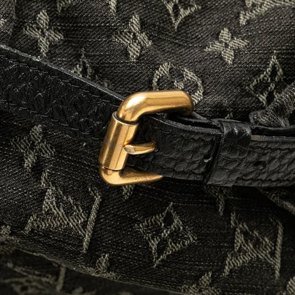 Pre-owned Louis Vuitton Monogram Denim Neo Cabby MM Black