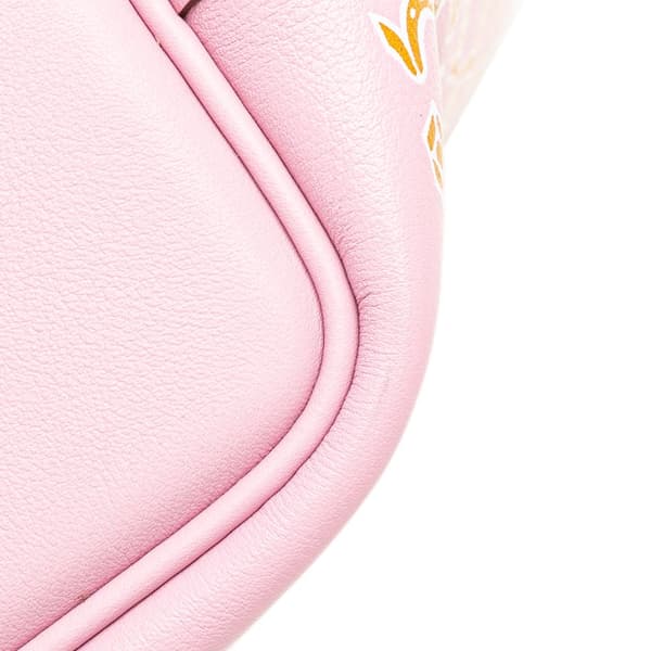 Pre-owned Hermès Micro Swift Lucky Daisy Picotin Lock 14 Pink