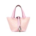 Miniatyrbild 1 av 10: Pre-owned Hermès Micro Swift Lucky Daisy Picotin Lock 14 Pink