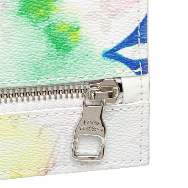 Pre-owned Louis Vuitton Monogram Watercolor New Tote GM White