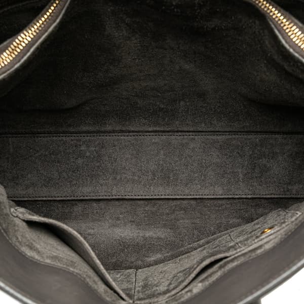 Pre-owned Saint Laurent Small Leather Sac De Jour Satchel Gray