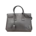 Pikkukuva 1 / 10: Pre-owned Saint Laurent Small Leather Sac De Jour Satchel Gray