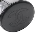 Miniatyrbillede 7 af 8: Pre-owned Chanel Mini Quilted Lambskin Ruched Handle Vanity Case Black