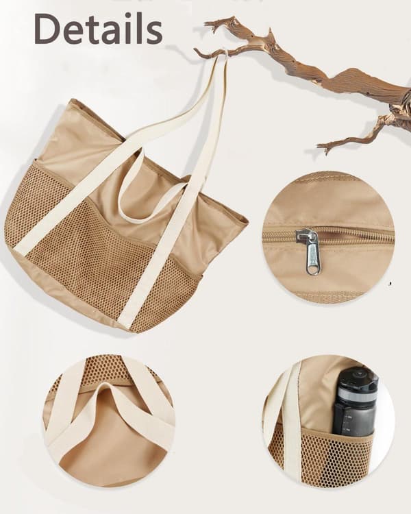 Lollanda Vandtæt Strandtaske til Kvinder med Lynlås – Sandafvisende Design, Skulderrem, Perfekt til Strand og Rejser