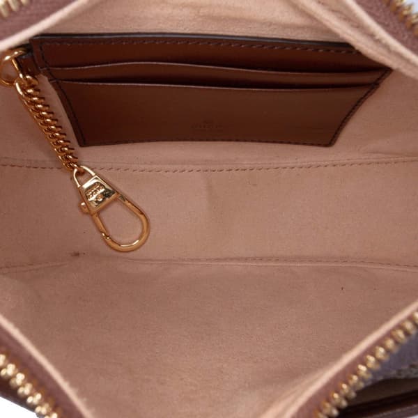 Pre-owned Gucci Mini GG Supreme Half Moon Bag Brown