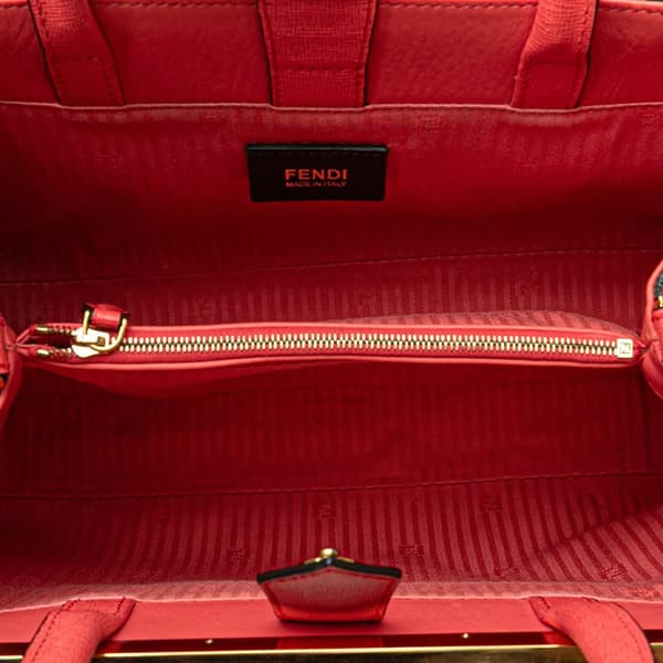 Pre-owned Fendi Petite Leather 2Jours Satchel Pink