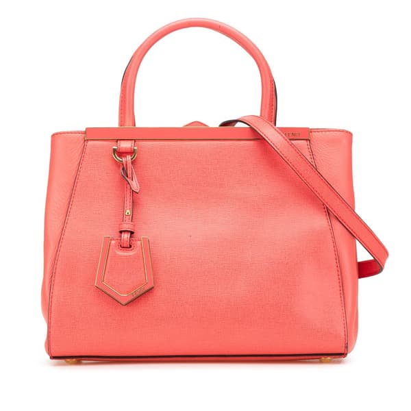 Pre-owned Fendi Petite Leather 2Jours Satchel Pink
