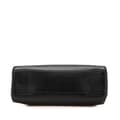 Miniatyrbild 3 av 10: Pre-owned Gucci Medium Leather Bamboo Nymphaea Satchel Black