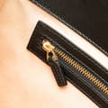 Miniatyrbild 7 av 10: Pre-owned Gucci Medium Leather Bamboo Nymphaea Satchel Black