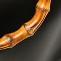 Miniatyrbild 10 av 10: Pre-owned Gucci Medium Leather Bamboo Nymphaea Satchel Black