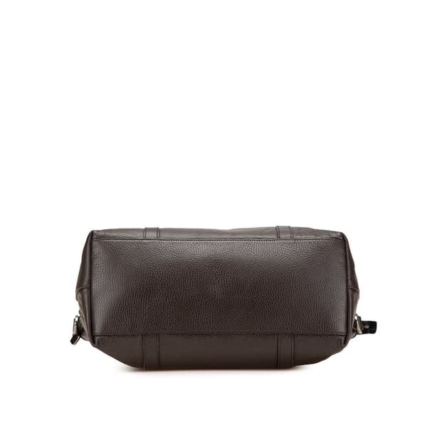Pre-owned Gucci Large Leather GG Charm Dome Satchel Brown