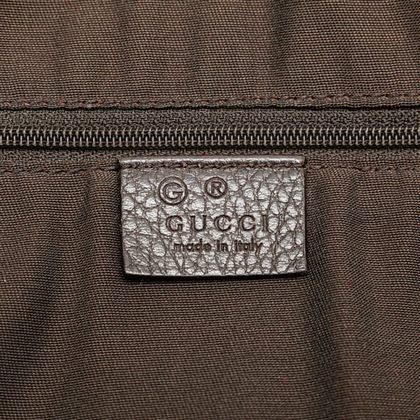 Pre-owned Gucci Large Leather GG Charm Dome Satchel Brown