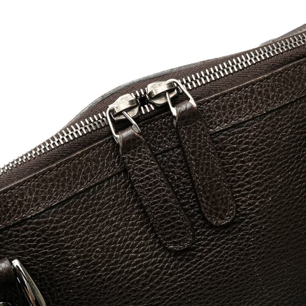 Pre-owned Gucci Large Leather GG Charm Dome Satchel Brown
