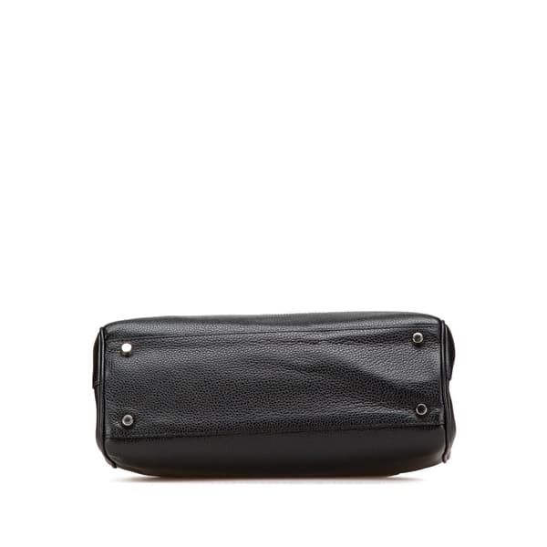 Pre-owned Gucci Small Grained Calfskin Zumi Top Handle Bag Black
