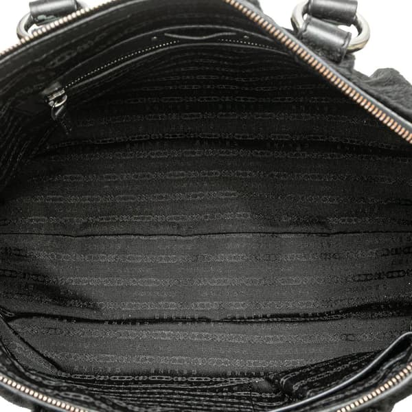Pre-owned Celine Pony Hair and Calfskin Satchel Black