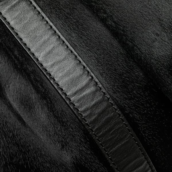 Pre-owned Celine Pony Hair and Calfskin Satchel Black
