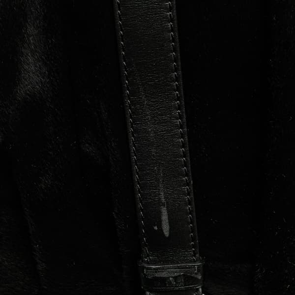 Pre-owned Celine Pony Hair and Calfskin Satchel Black