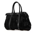 Miniatyrbild 2 av 10: Pre-owned Celine Pony Hair and Calfskin Satchel Black
