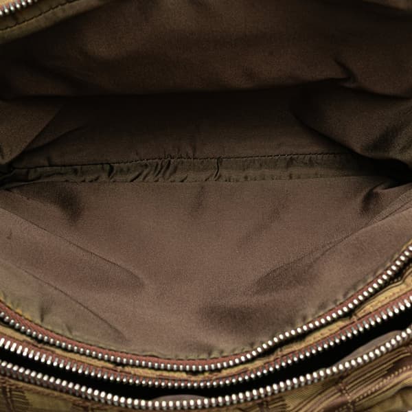 Pre-owned Chanel New Travel Line Nylon Satchel Brown