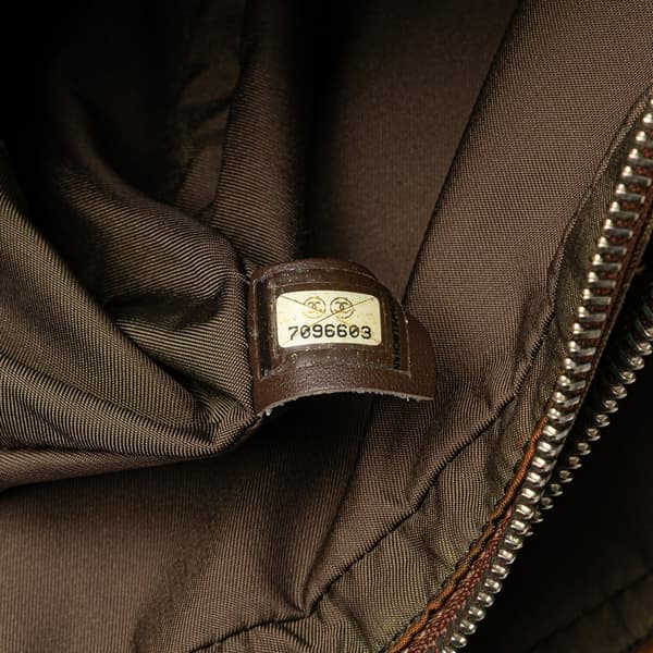 Pre-owned Chanel New Travel Line Nylon Satchel Brown