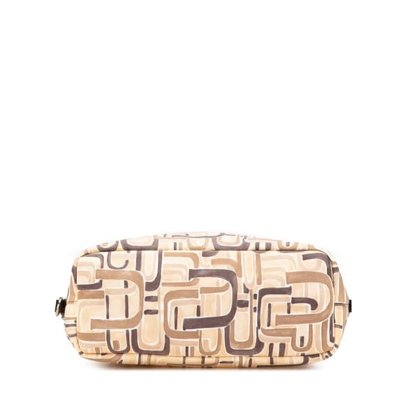 Pre-owned Prada Tessuto Stampato Satchel Brown