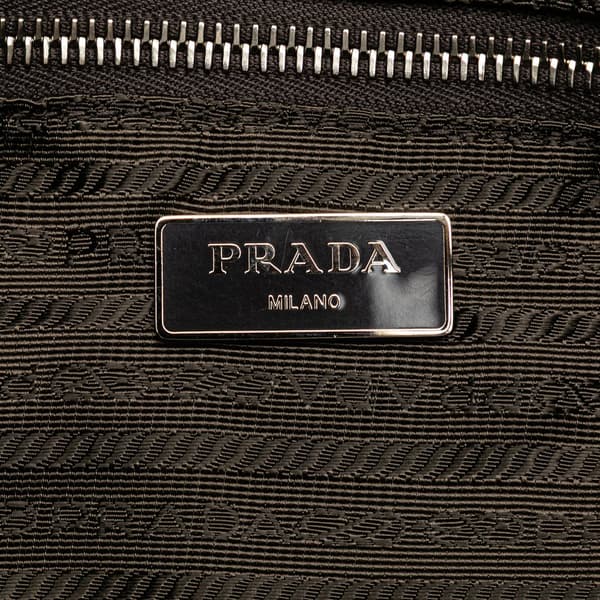 Pre-owned Prada Tessuto Stampato Satchel Brown