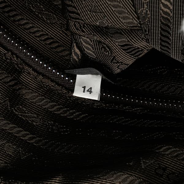 Pre-owned Prada Tessuto Stampato Satchel Brown