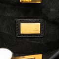 Miniatyrbild 6 av 10: Pre-owned Fendi Mini Leather Iconic Peekaboo Satchel Black
