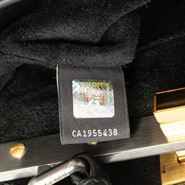 Pre-owned Fendi Mini Leather Iconic Peekaboo Satchel Black