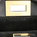 Miniatyrbild 8 av 10: Pre-owned Fendi Mini Leather Iconic Peekaboo Satchel Black