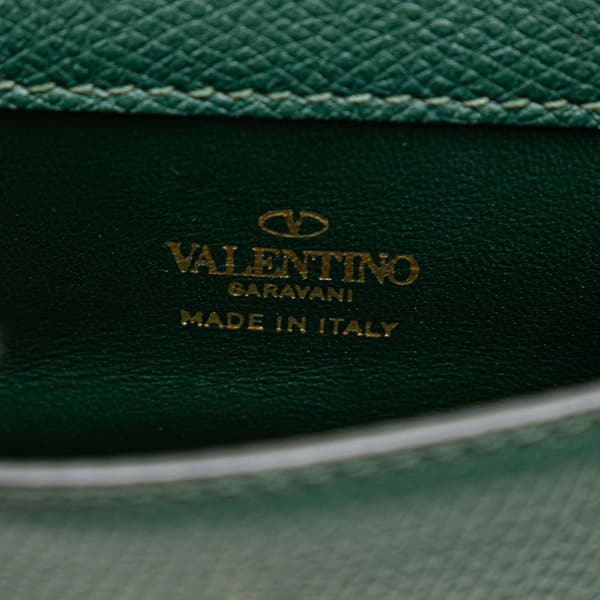 Pre-owned Valentino Micro Grainy Calfskin VSling Satchel Green