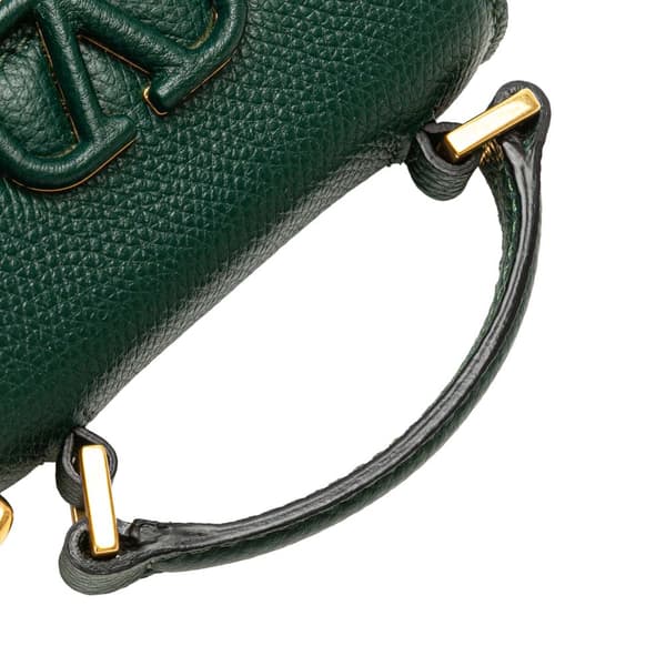 Pre-owned Valentino Micro Grainy Calfskin VSling Satchel Green