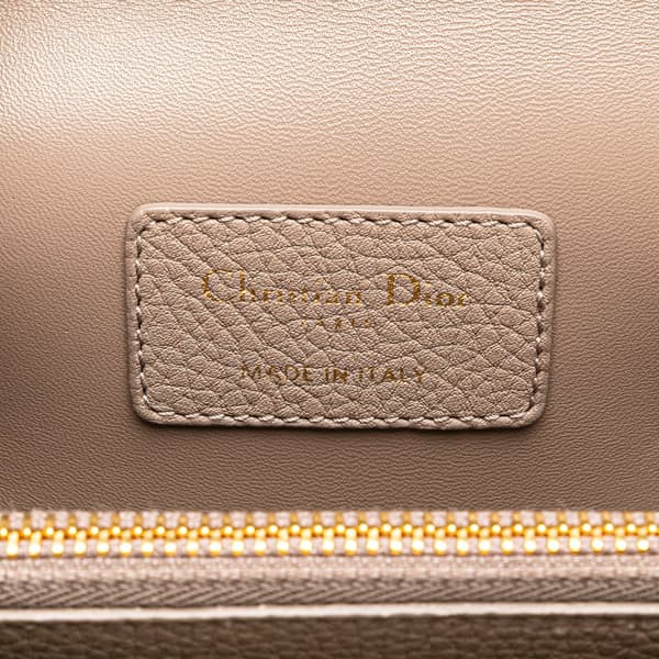 Pre-owned Dior Medium Grained Calfskin Saint Honore Brown
