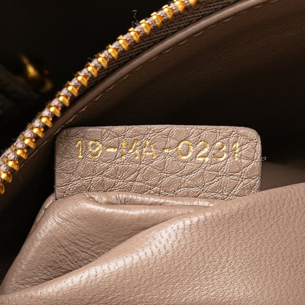 Pre-owned Dior Medium Grained Calfskin Saint Honore Brown