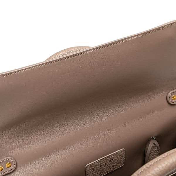 Pre-owned Dior Medium Grained Calfskin Saint Honore Brown