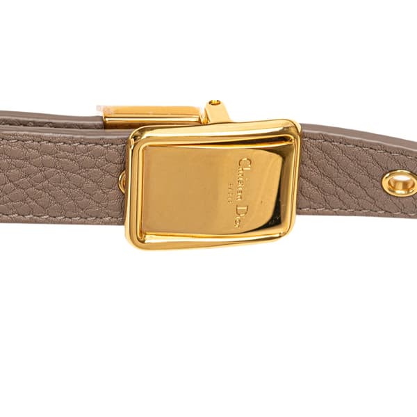 Pre-owned Dior Medium Grained Calfskin Saint Honore Brown