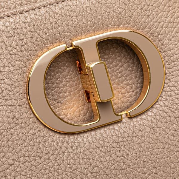 Pre-owned Dior Medium Grained Calfskin Saint Honore Brown