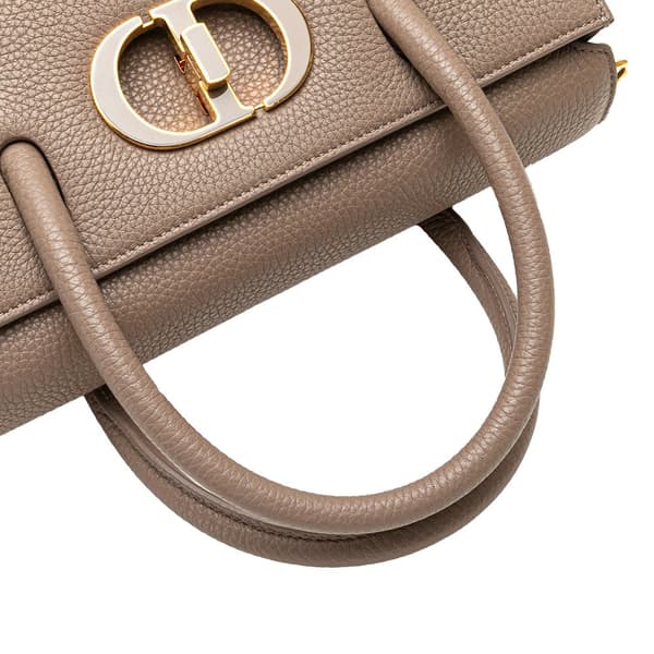 Pre-owned Dior Medium Grained Calfskin Saint Honore Brown