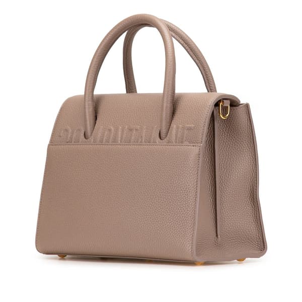 Pre-owned Dior Medium Grained Calfskin Saint Honore Brown