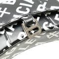 Pikkukuva 8 / 10: Pre-owned Balenciaga Mini Smooth Calfskin Allover Logo Print Hourglass Top Handle Bag Black