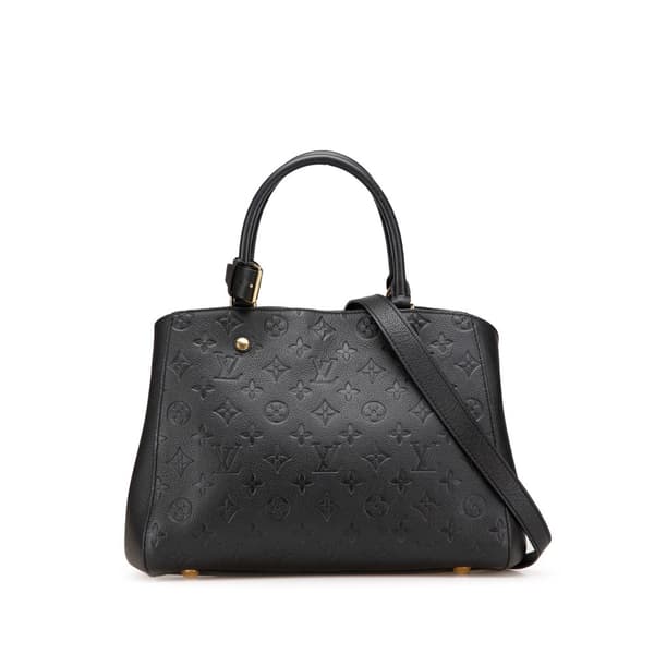 Pre-owned Louis Vuitton Monogram Empreinte Montaigne MM Black