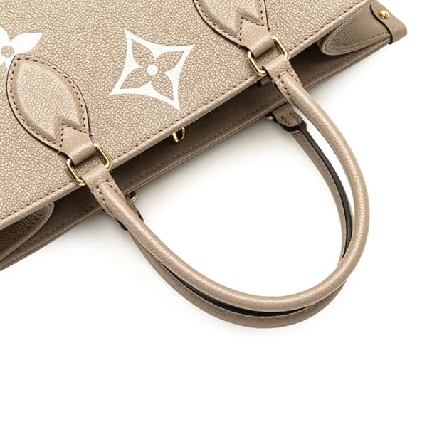 Pre-owned Louis Vuitton Bicolor Monogram Empreinte Giant Onthego MM Brown