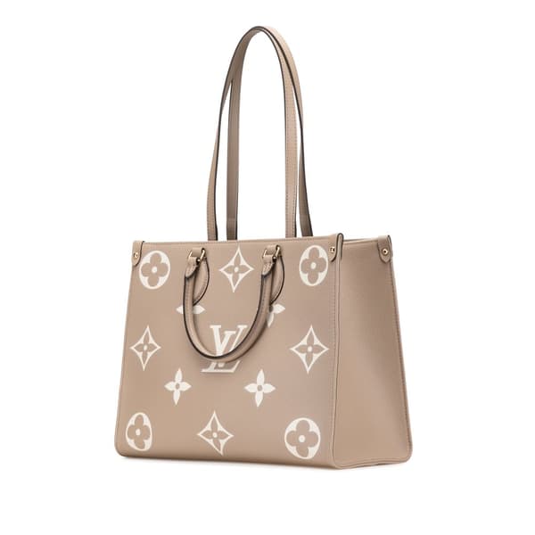 Pre-owned Louis Vuitton Bicolor Monogram Empreinte Giant Onthego MM Brown