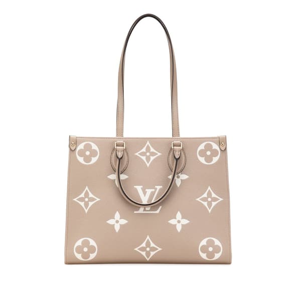 Pre-owned Louis Vuitton Bicolor Monogram Empreinte Giant Onthego MM Brown